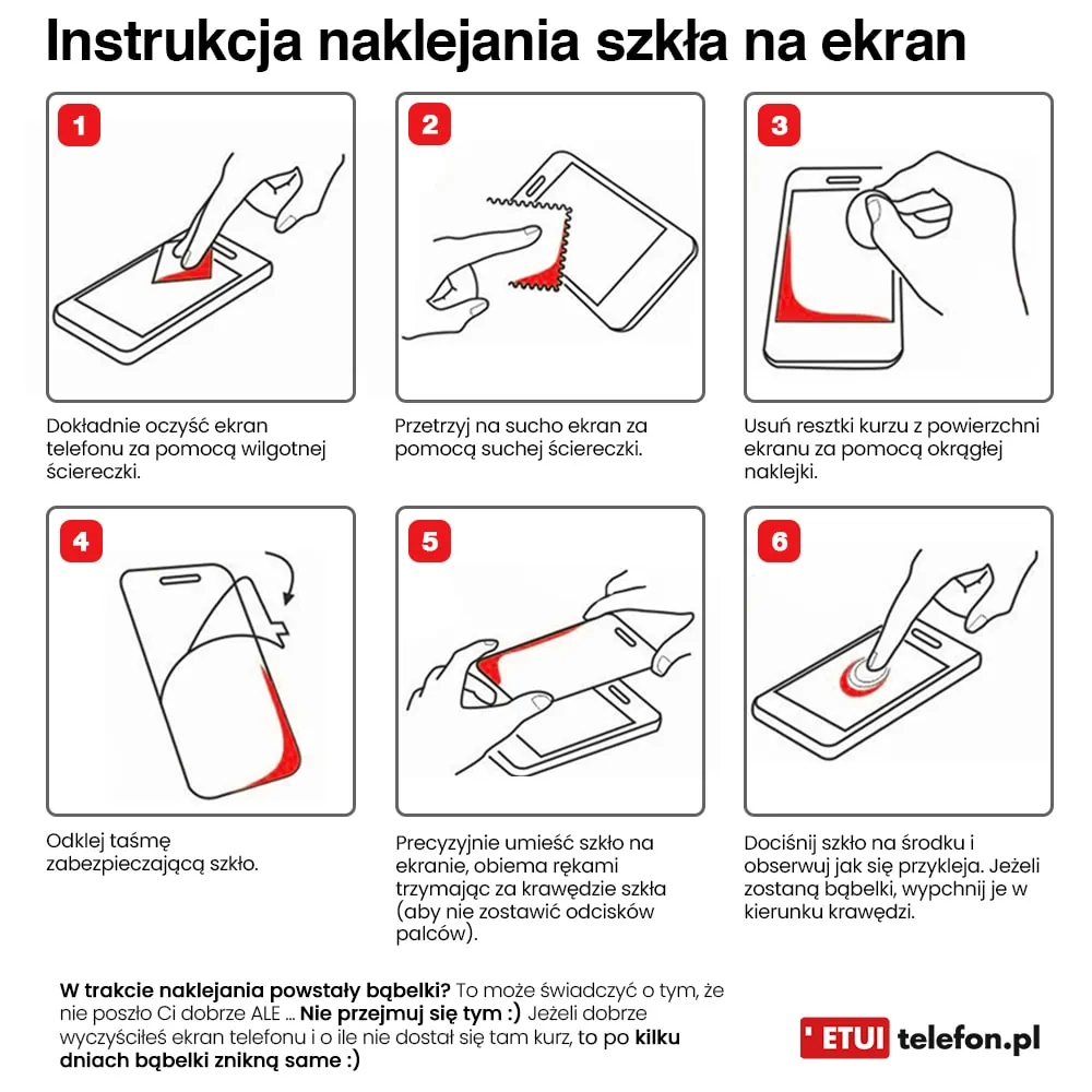 jak nakleic szklo na ekran telefonu