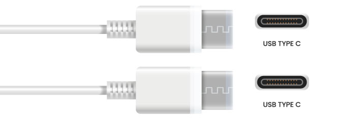 kabel z końcówką usb typ c x2