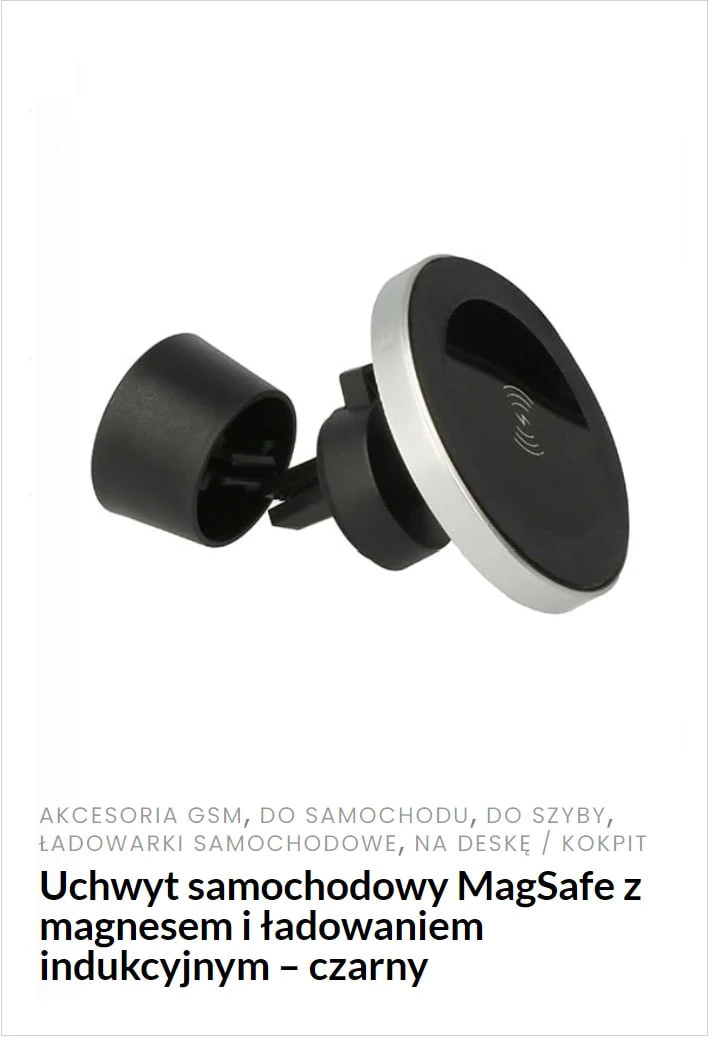 uchwyt samochodowy z magsafe 1