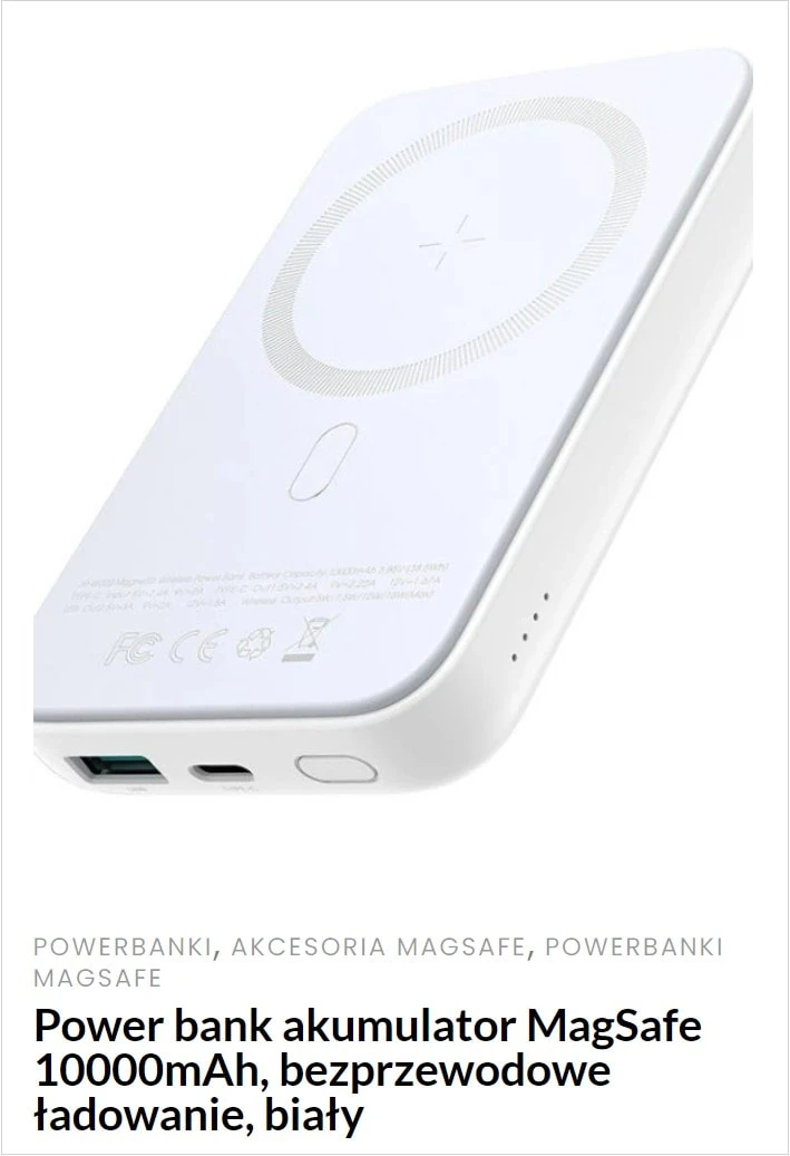 powee bank, akumulator magsafe 1000mah