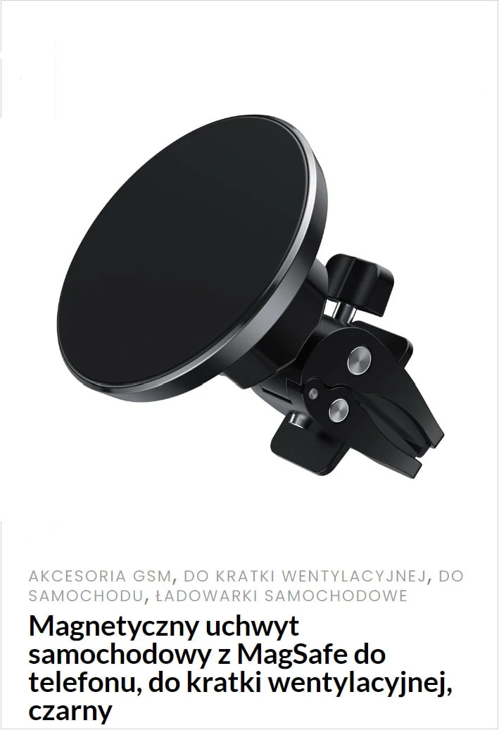 uchwyt samochodowy z magsafe do kratki
