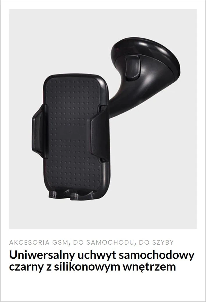 uniwersalny uchwyt saochodowy na szybę 22