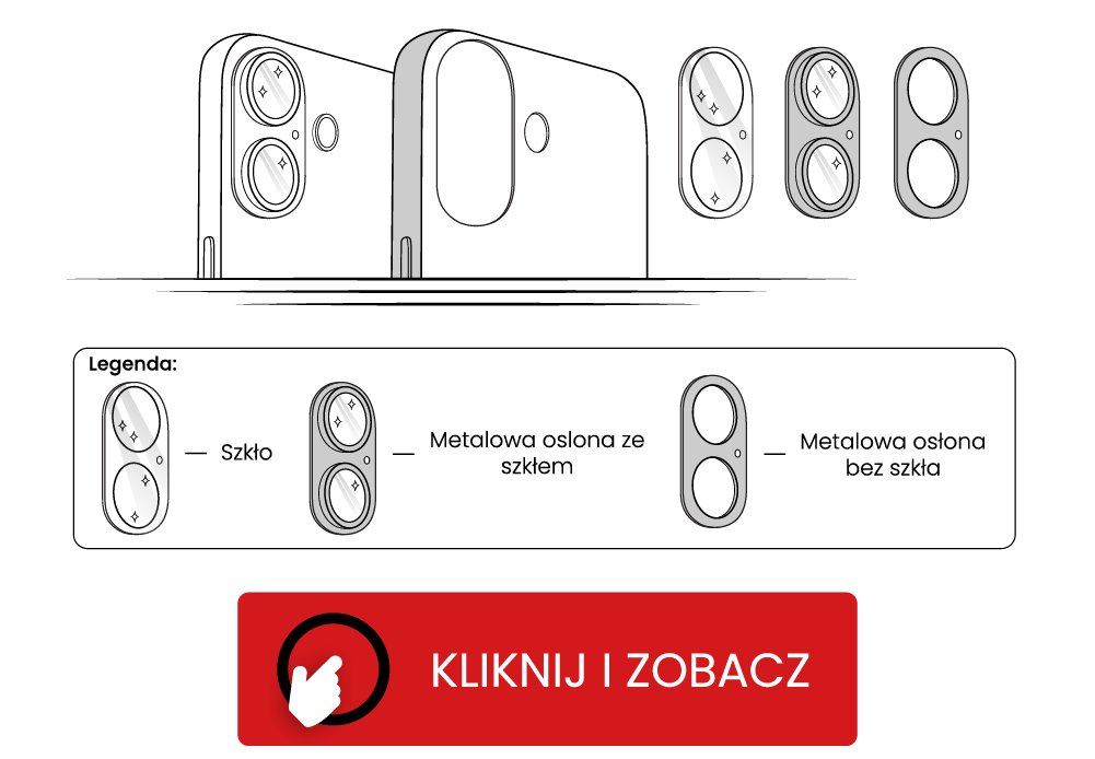 Etui kompatybilne ze szkłami na aparat