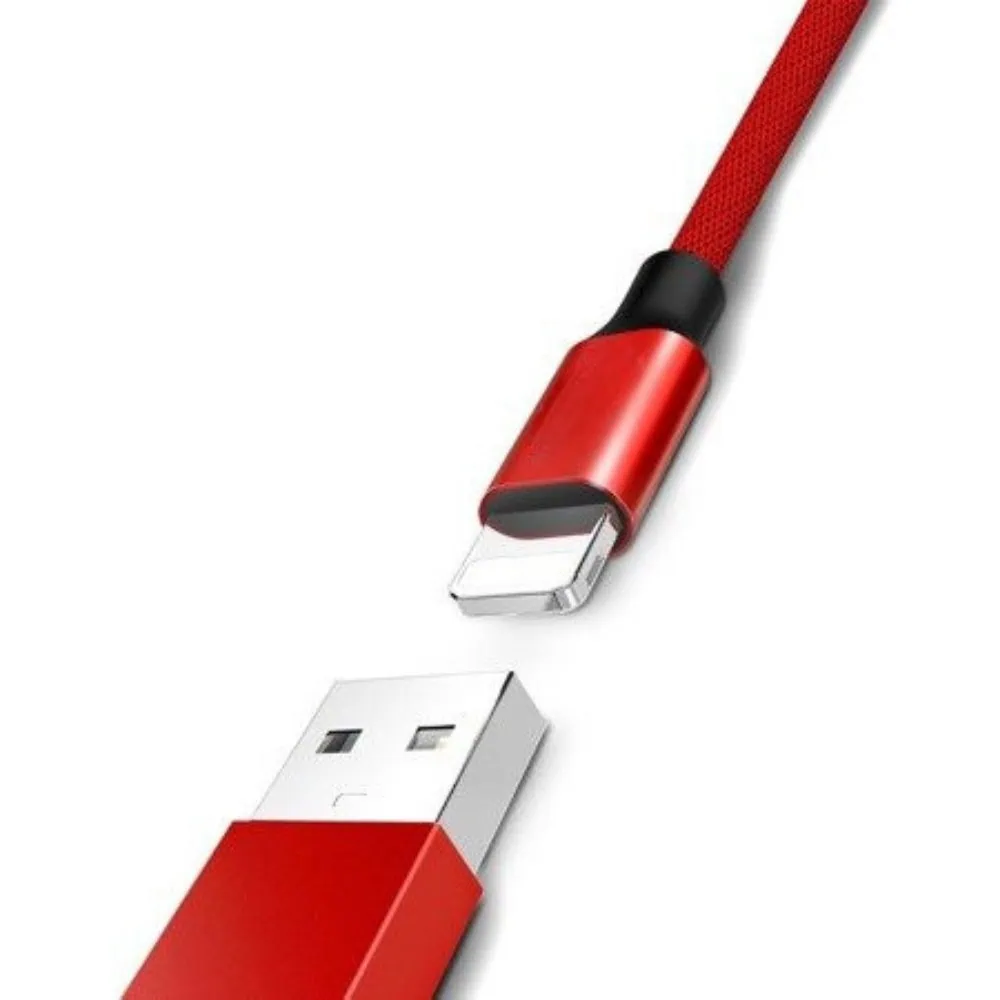 kabel usb lightning, 1.8 metra, czerwony (3)