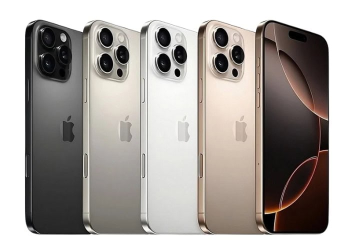 iPhone w kolorach: czarnym, srebrnym, białym, złotym.