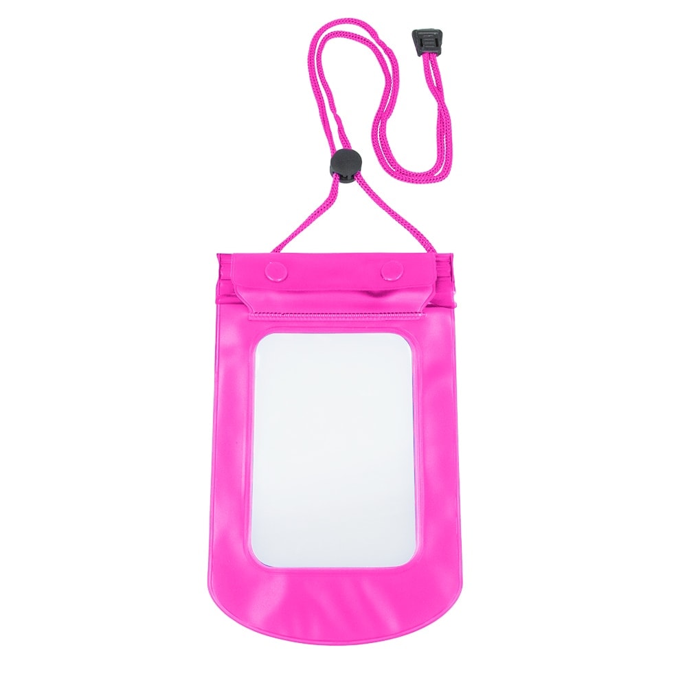 Wodoodporny pokrowiec do iPhone różowy szczelny ze smyczą