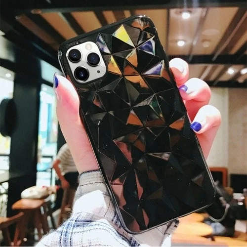 Etui przeźroczyste diamentowe na iPhone 11 Pro Max – kryształowe pryzmaty