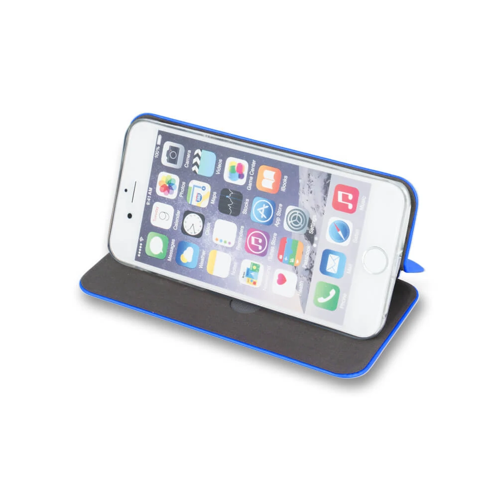 Etui do iPhone 12 Mini klasyczne z magnetyczną klapką, niebieskie