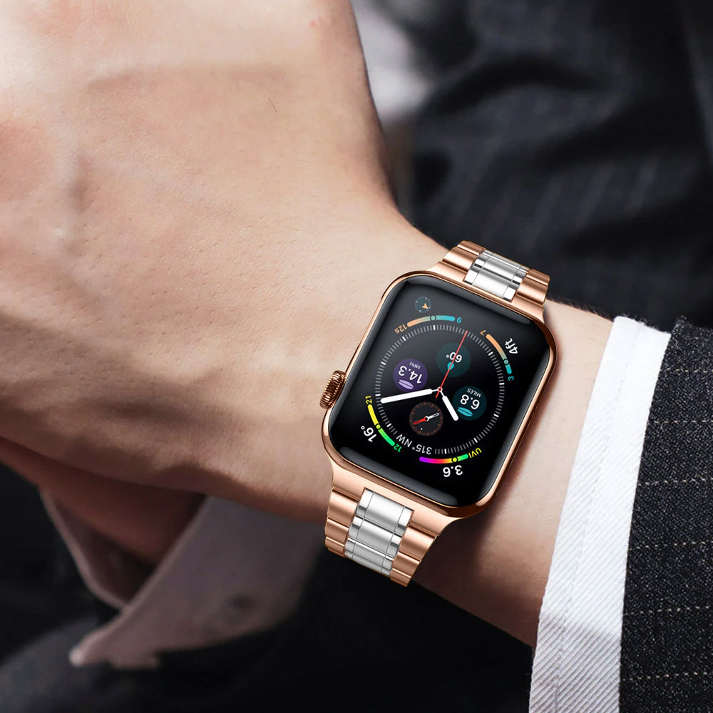 Bransoleta do Apple Watch Ultra 1-2 / Series 4-10 / SE 44/45/46/49mm – różowe złoto