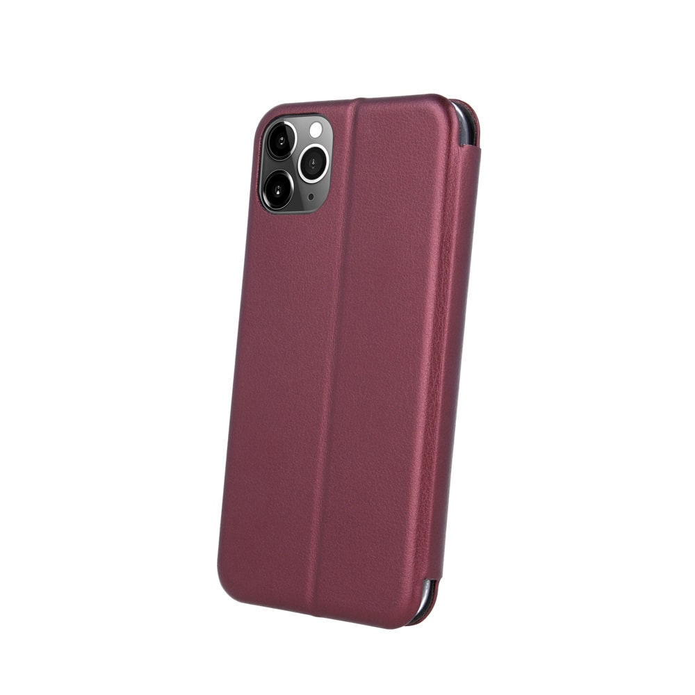 Etui do iPhone 12 Pro Max klasyczne z magnetyczną klapką, burgundowe