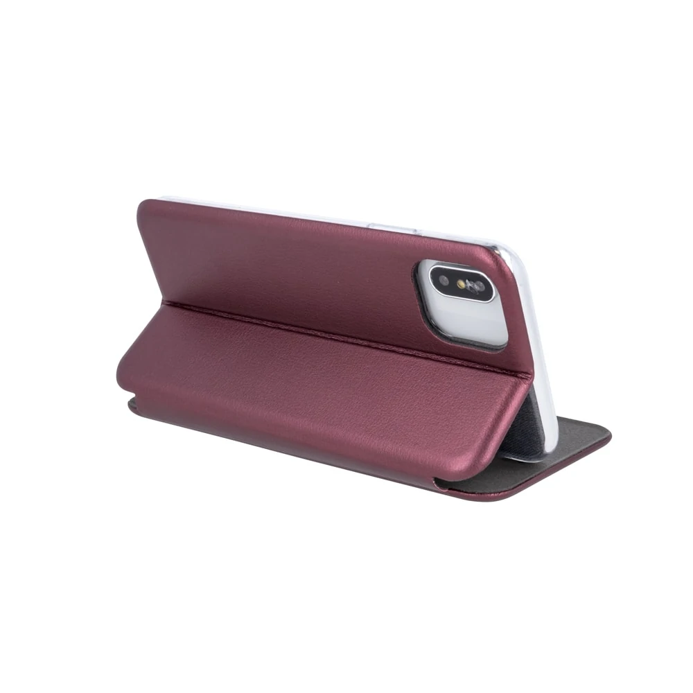 Etui do iPhone 12 Pro Max klasyczne z magnetyczną klapką, burgundowe