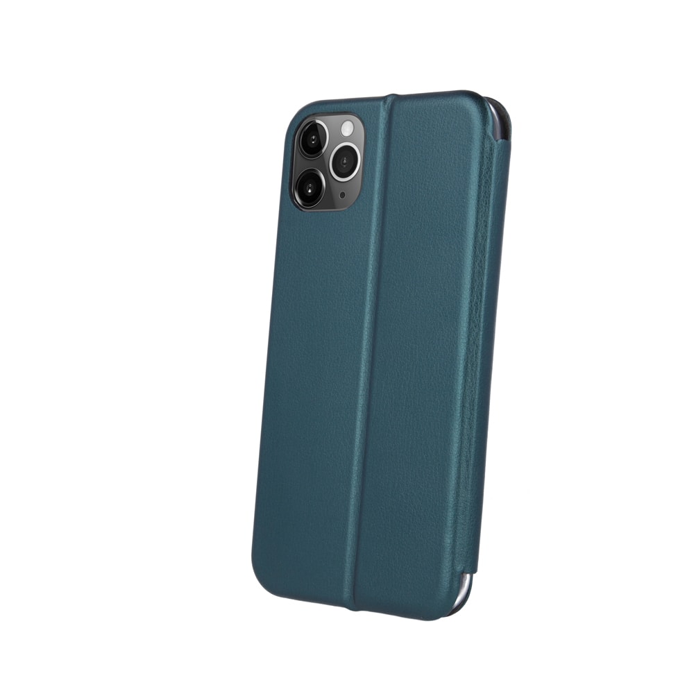 Etui do iPhone 12 Pro klasyczne z magnetyczną klapką, ciemnozielone