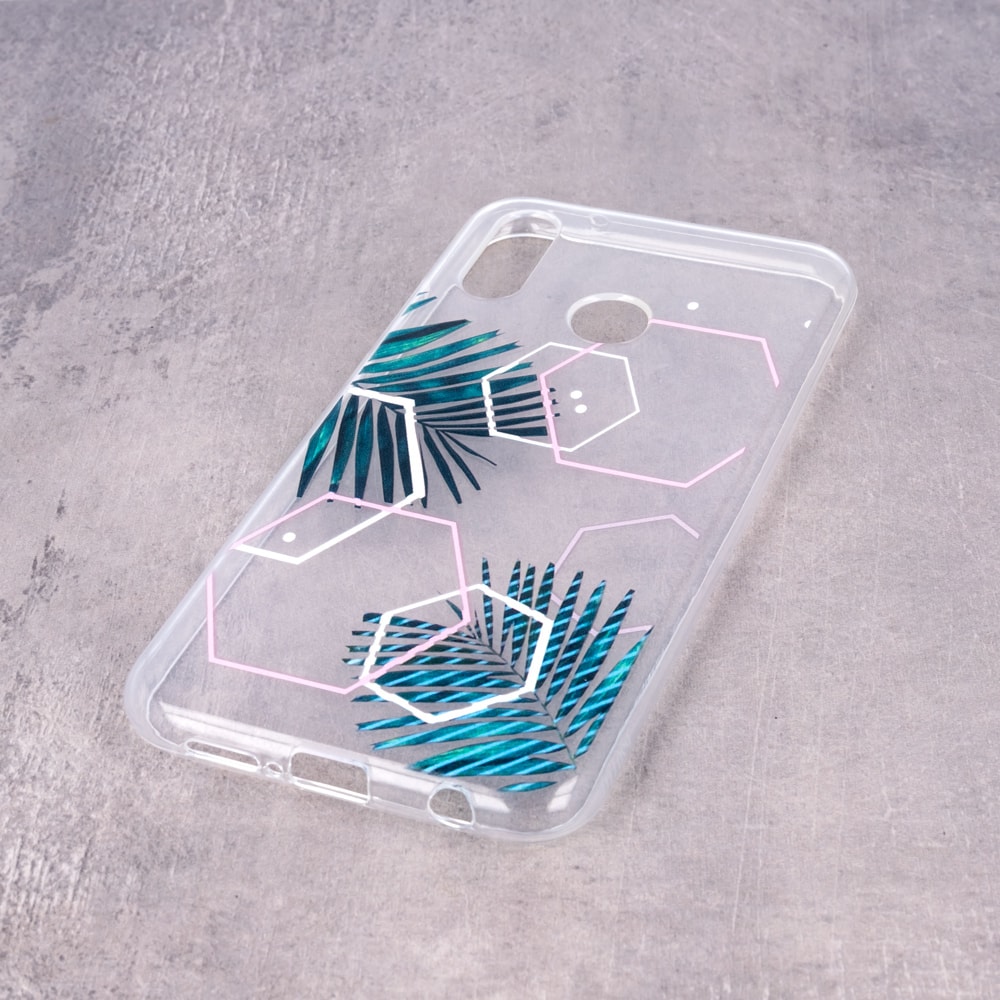 Etui do iPhone 11 Pro Max transparentne nowoczesne z liśćmi palmowymi