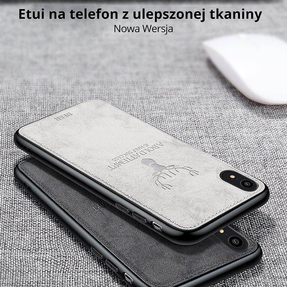 Materiałowe etui do iPhone XR- DEER- back case