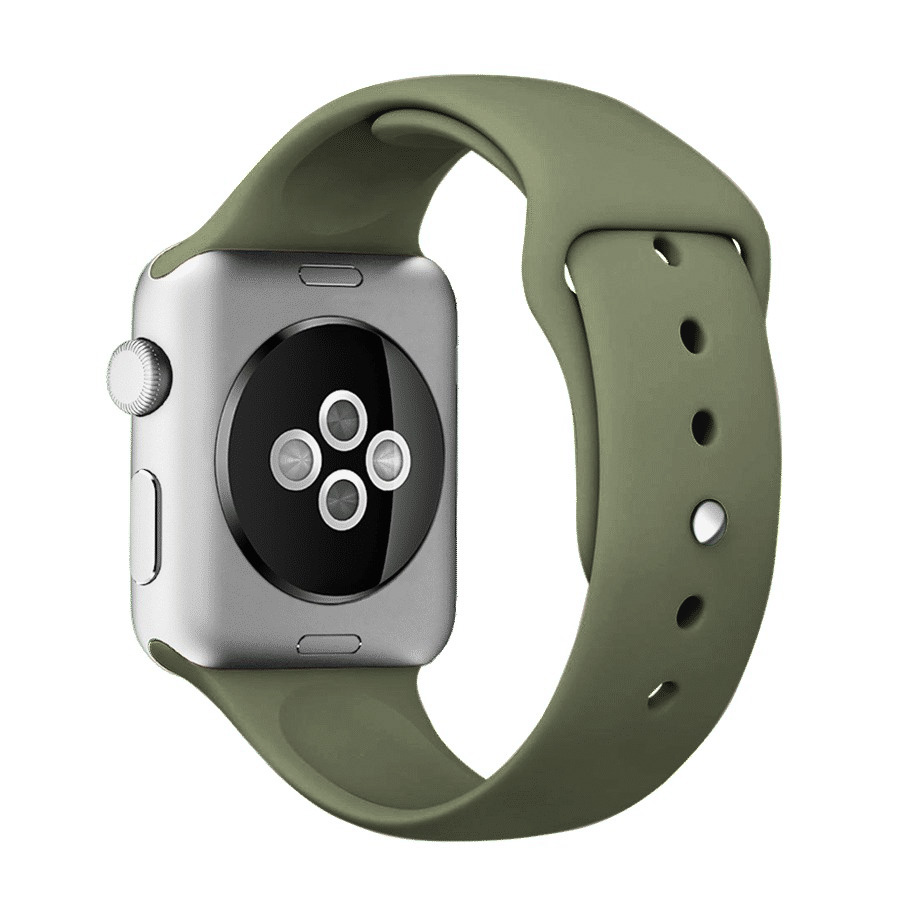 Sportowy pasek silikonowy do zegarka Apple Watch Series 4-10 / SE 40/41/42mm – Army green