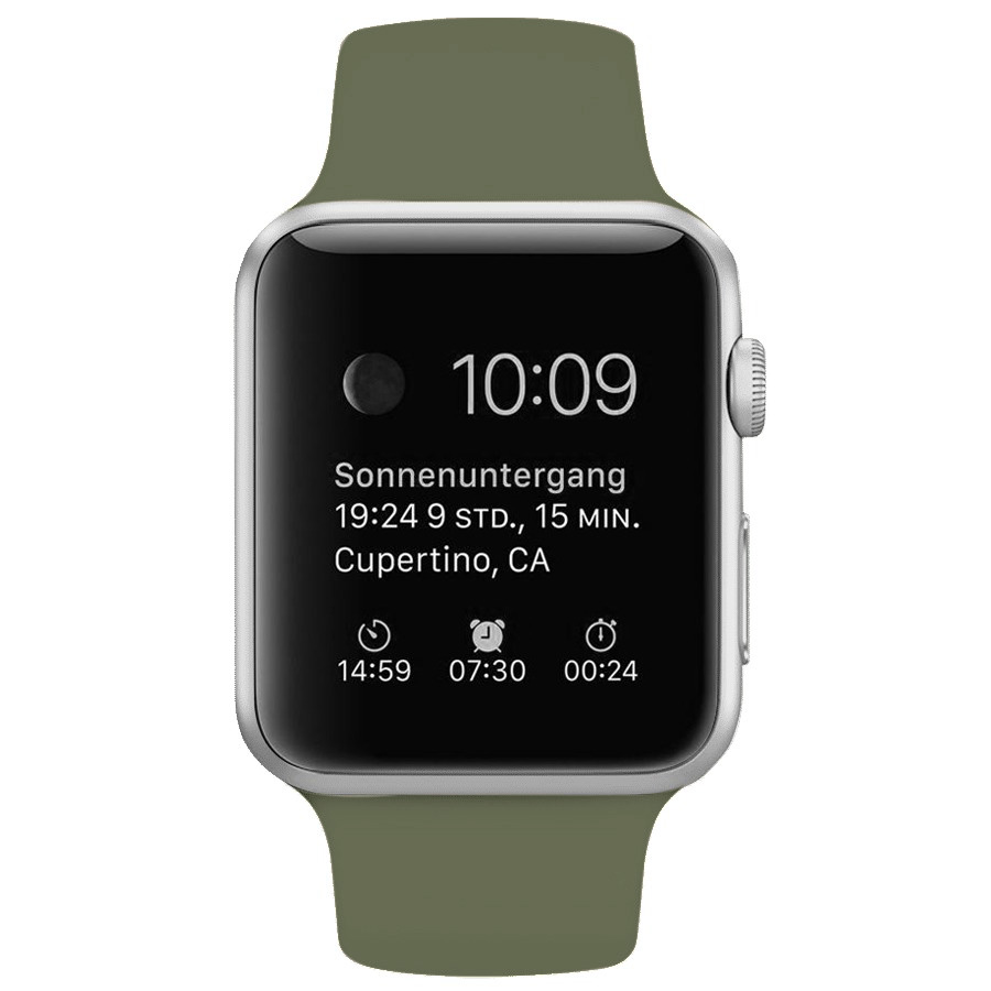 Sportowy pasek silikonowy do zegarka Apple Watch Series 4-10 / SE 40/41/42mm – Army green