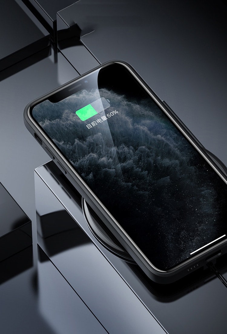 Etui do iPhone 12 Pro szklany tył stylowe czarne