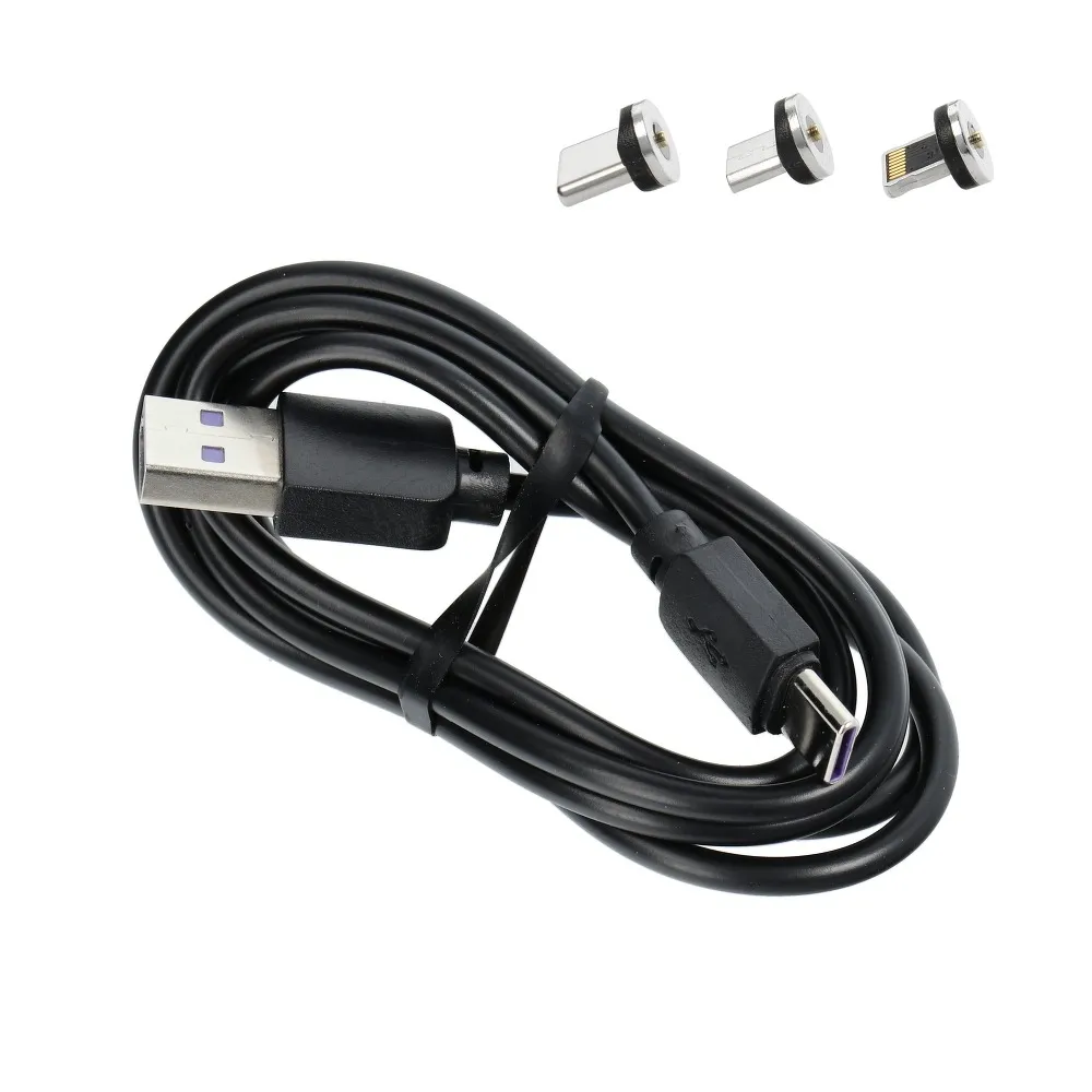 Uchwyt ładujący bezprzewodowo, automatyczny do kratki i na szybę, adaptery magnetyczne do ładowania przewodowego, czarny