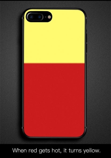Elastyczne etui na Iphone 7 Plus / 8 Plus TERMO ZMIANA KOLORU case Czerwony