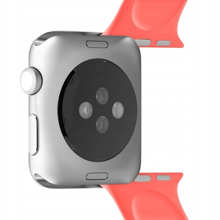 Sportowy pasek silikonowy do zegarka Apple Watch Series 3-9 / SE 38/40/41mm – nektarynkowy
