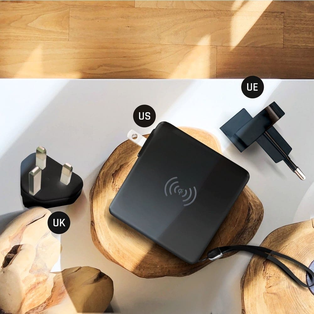 Wielofunkcyjna ładowarka 5w1 20W PD micro/ typ C/ lightning/power bank/ładowanie bezprzewodowe 15W