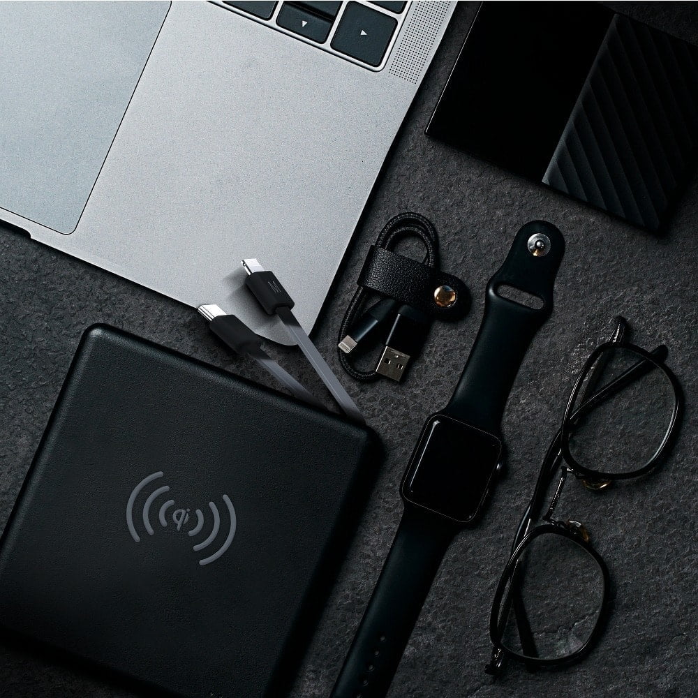 Wielofunkcyjna ładowarka 5w1 20W PD micro/ typ C/ lightning/power bank/ładowanie bezprzewodowe 15W