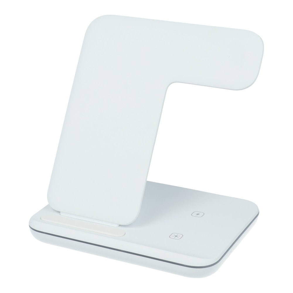 Ładowarka 3w1 iPhone / Apple Watch / Airpods szybka 15W z podświetleniem, biała