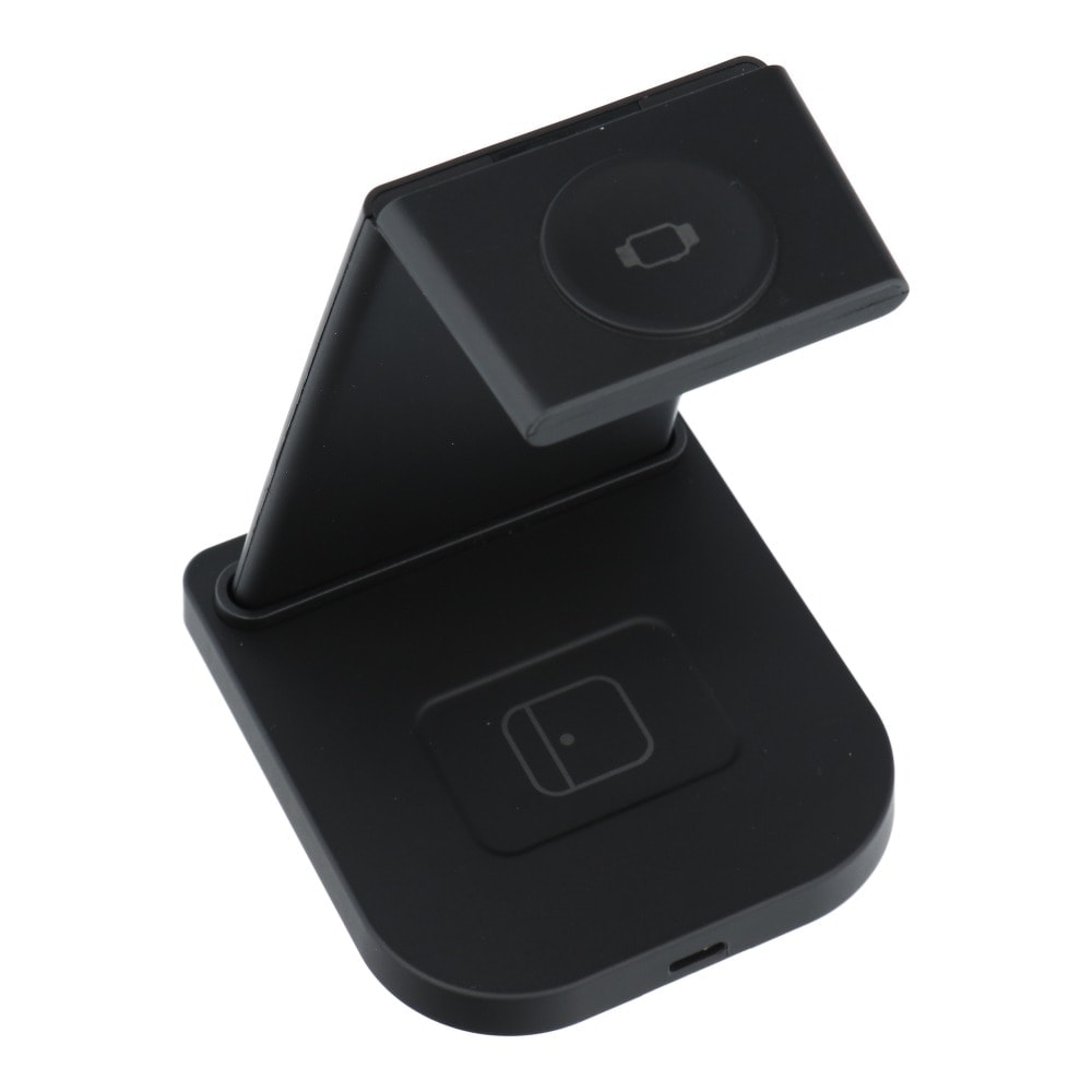 Ładowarka bezprzewodowa indukcyjna 3w1 iPhone, Apple Watch, AirPods, czarna