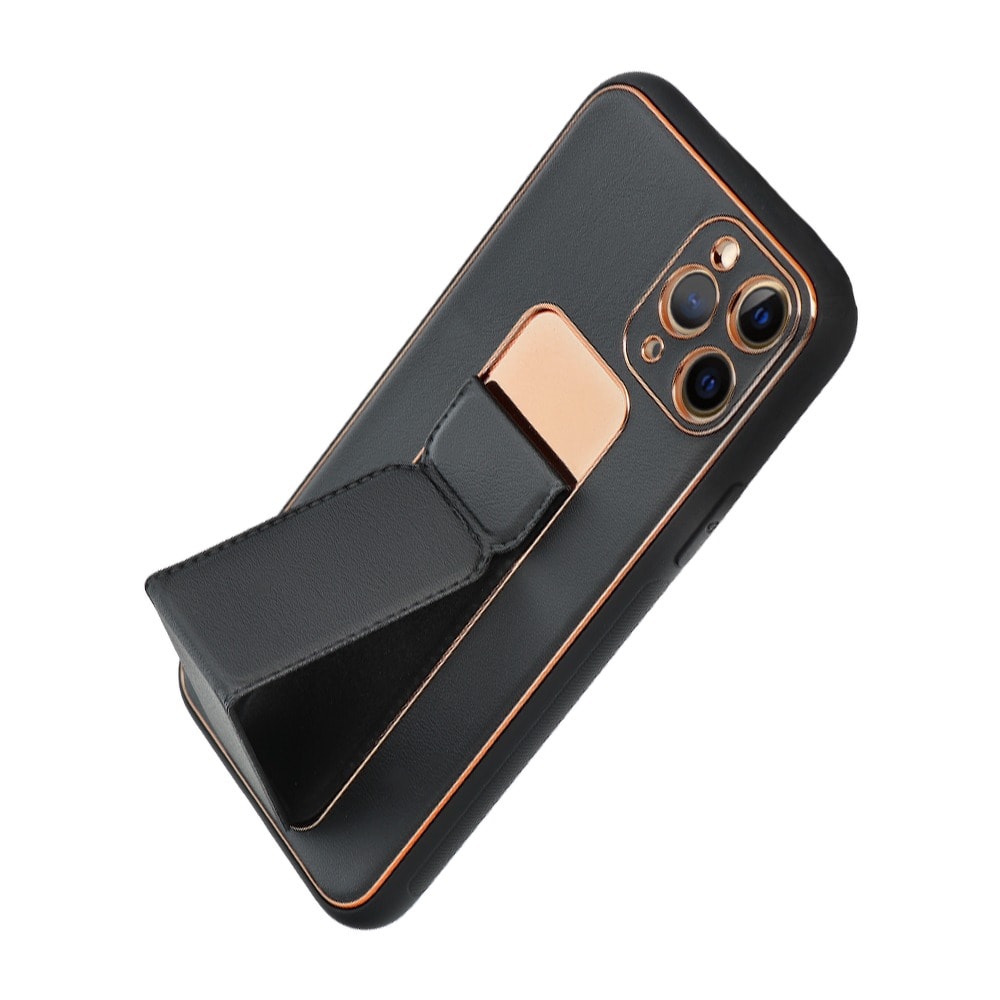 Etui do iPhone 13 Stand Leather Case z podstawką skórzane, czarne