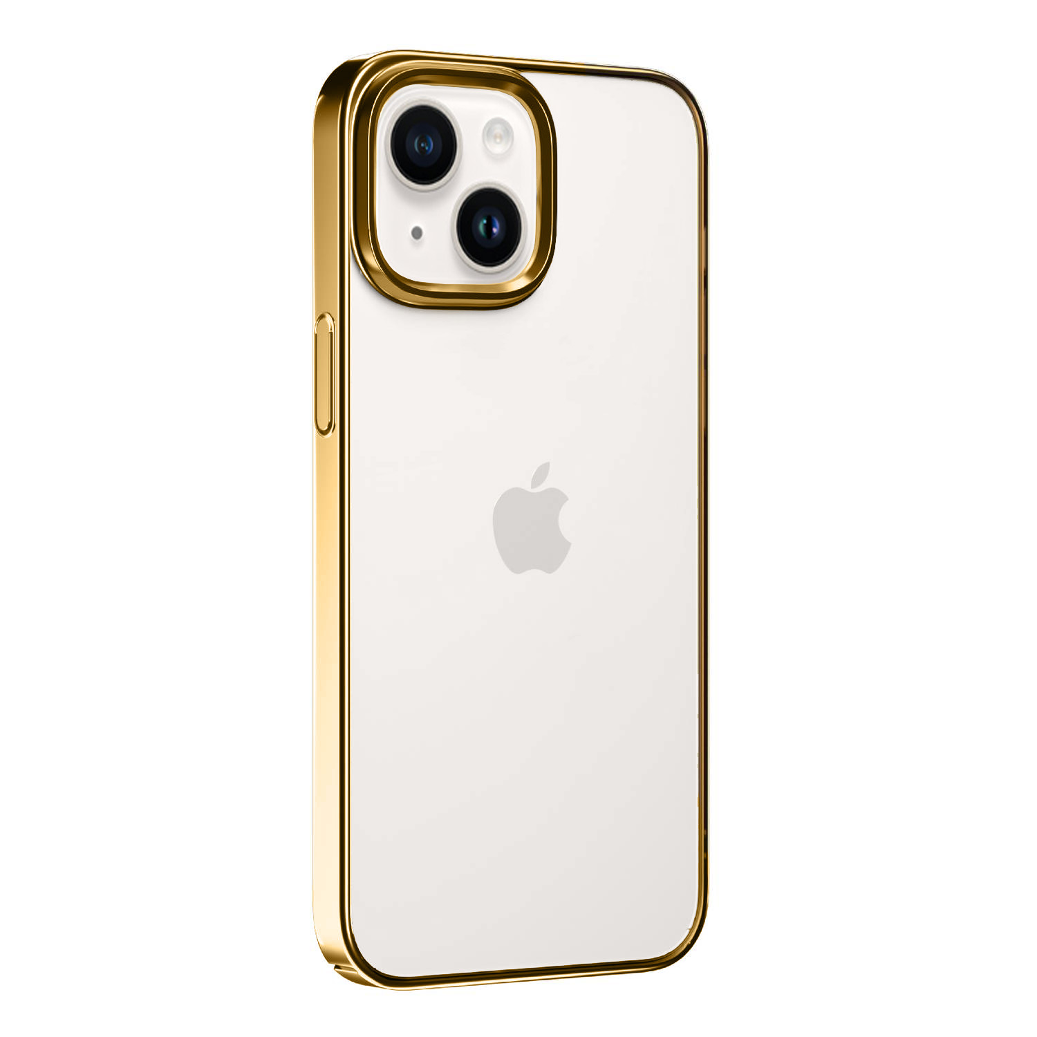 Etui do iPhone 13 JETech Simple Metallic gold przeźroczyste z ramką w kolorze złota (OUTLET)