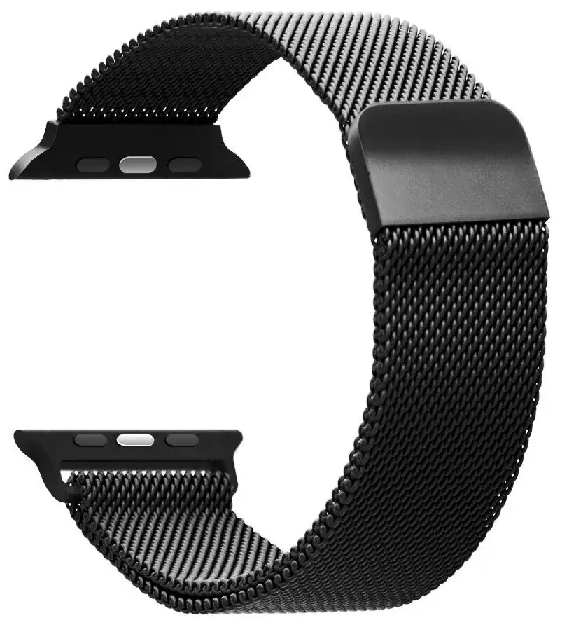 Czarna bransoleta milanese elegancka do zegarka Apple Watch Series 4-10 / SE 40/41/42mm