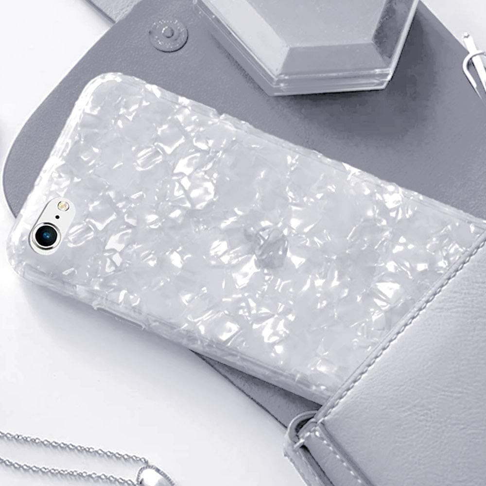 Etui do iPhone SE2022/SE2020/8/7 muszla perłowa biała