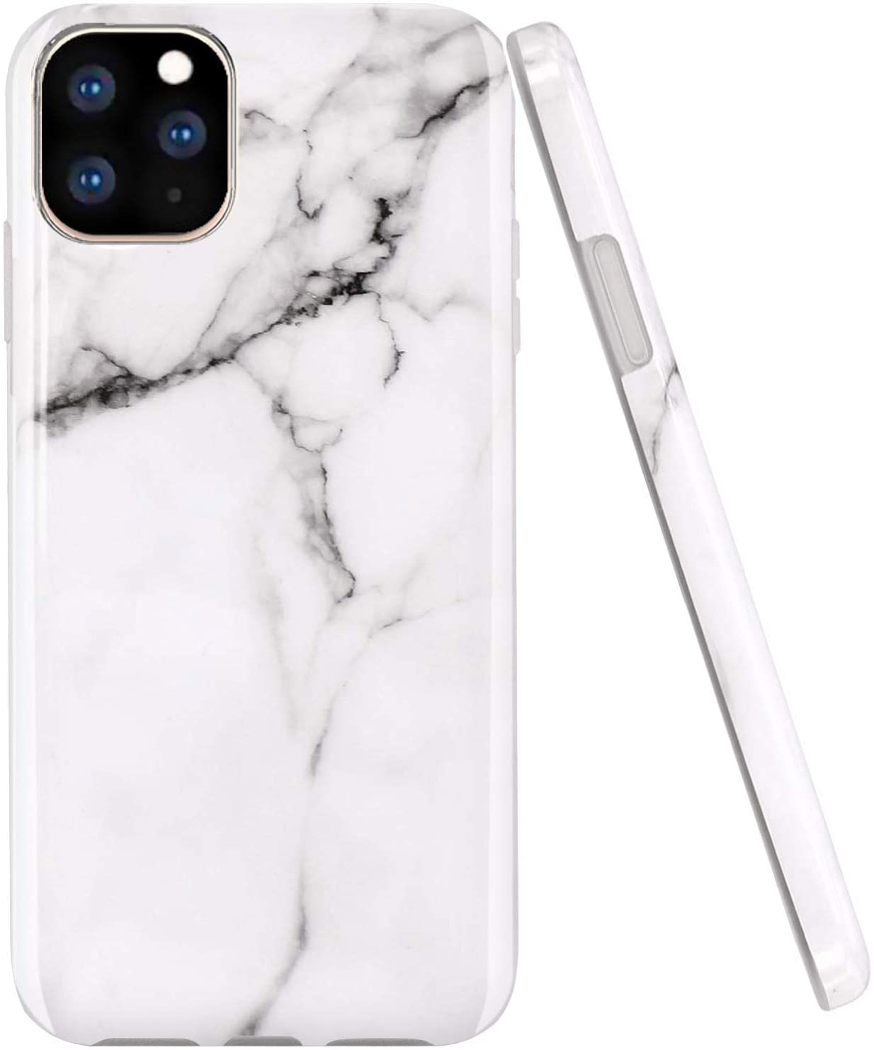 Etui do iPhone 11 Pro Max eleganckie biało-czarny marmurek
