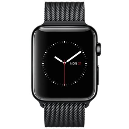 Czarna bransoleta milanese elegancka do zegarka Apple Watch Series 4-10 / SE 40/41/42mm