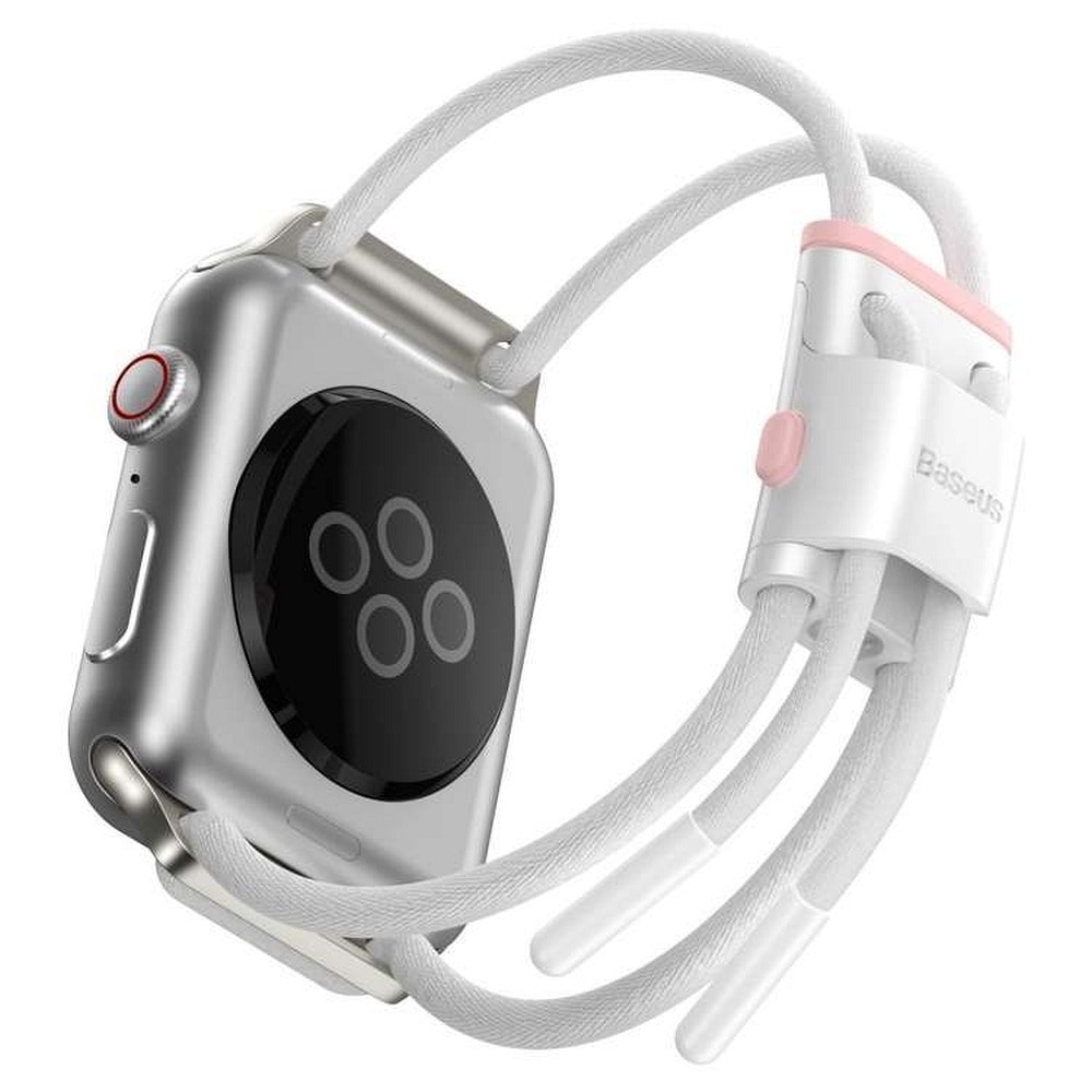 Minimalistyczny pasek sznurkowy Let’s go biały do Apple Watch Ultra 1-2 / Series 4-10 / SE 44/45/46/49mm