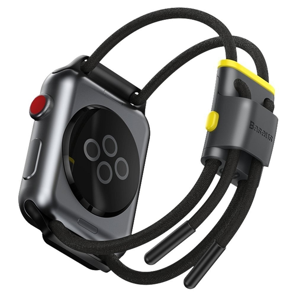 Minimalistyczny pasek sznurkowy Let’s go czarny do Apple Watch Series 4-10 / SE 40/41/42mm