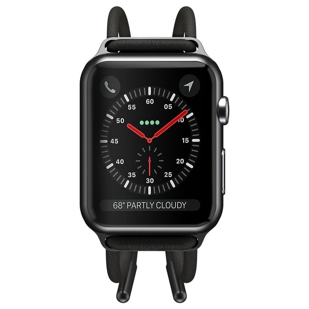 Minimalistyczny pasek sznurkowy Let’s go czarny do Apple Watch Series 4-10 / SE 40/41/42mm