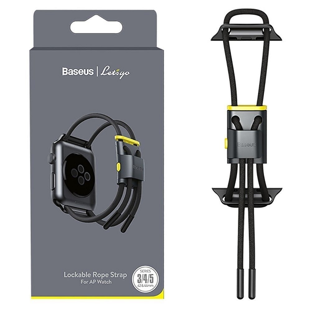 Minimalistyczny pasek sznurkowy Let’s go czarny do Apple Watch Series 4-10 / SE 40/41/42mm