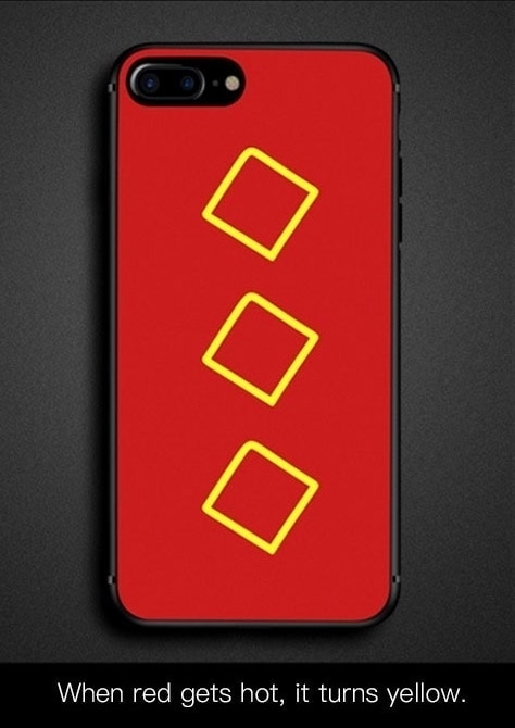 Elastyczne etui na Iphone 7 Plus / 8 Plus TERMO ZMIANA KOLORU case Czerwony