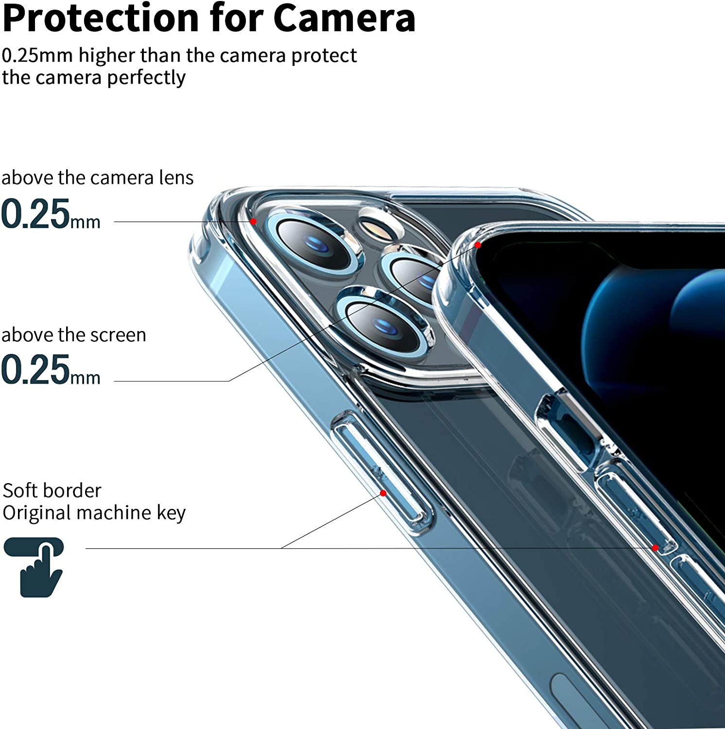 Etui do iPhone 14 Pro Max Unique Crystal Hybrid Case krystalicznie czyste hybrydowe, ochrona aparatu