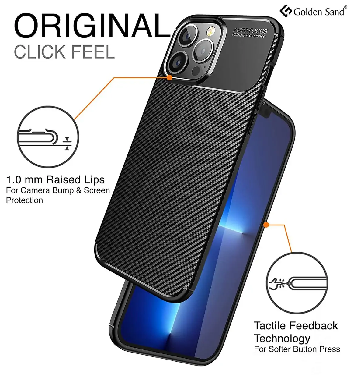 Etui do iPhone 13 Pro Max eleganckie karbonowe, czarne