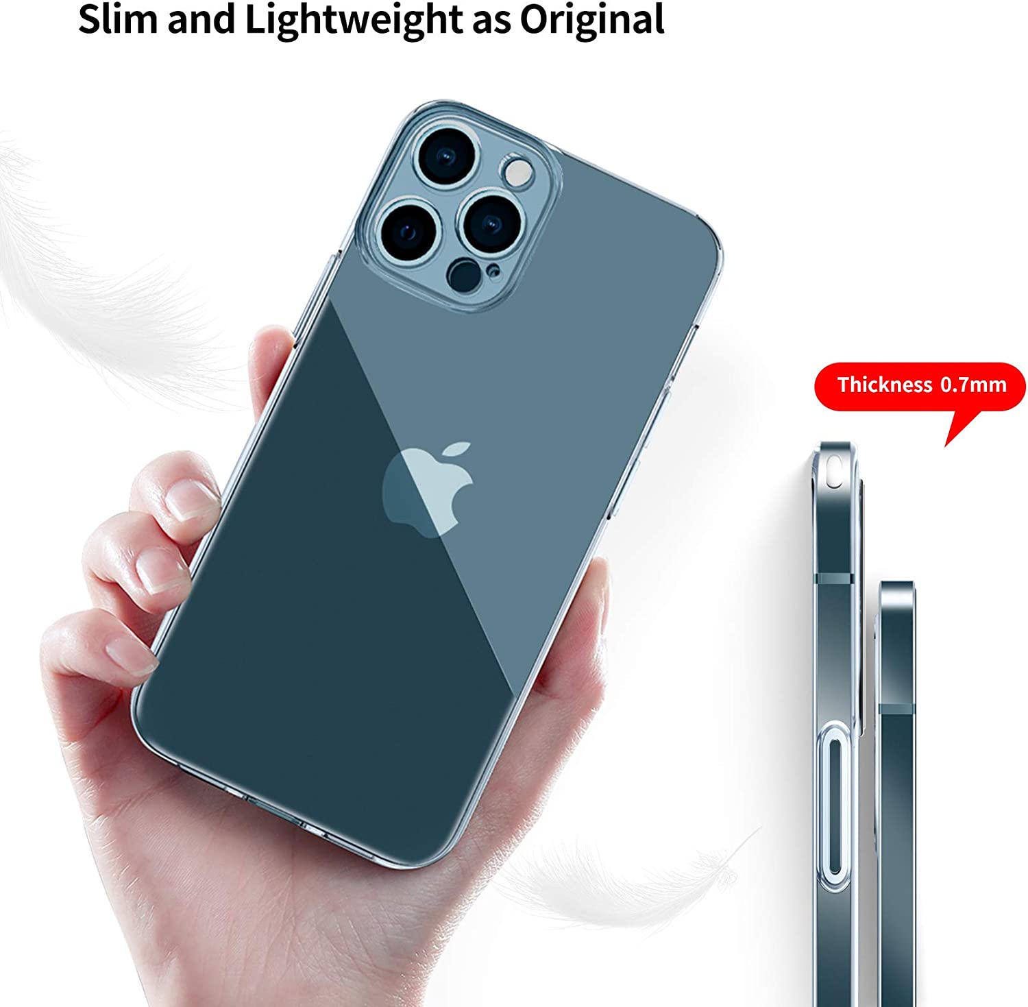 Etui do iPhone 14 Pro Max Unique Crystal Hybrid Case krystalicznie czyste hybrydowe, ochrona aparatu