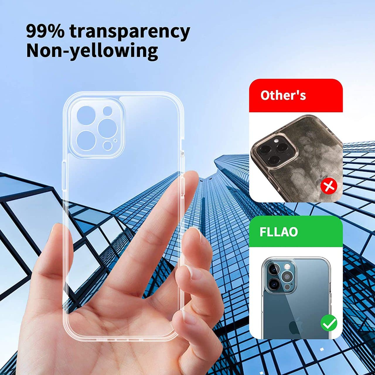 Etui do iPhone 14 Pro Max Unique Crystal Hybrid Case krystalicznie czyste hybrydowe, ochrona aparatu