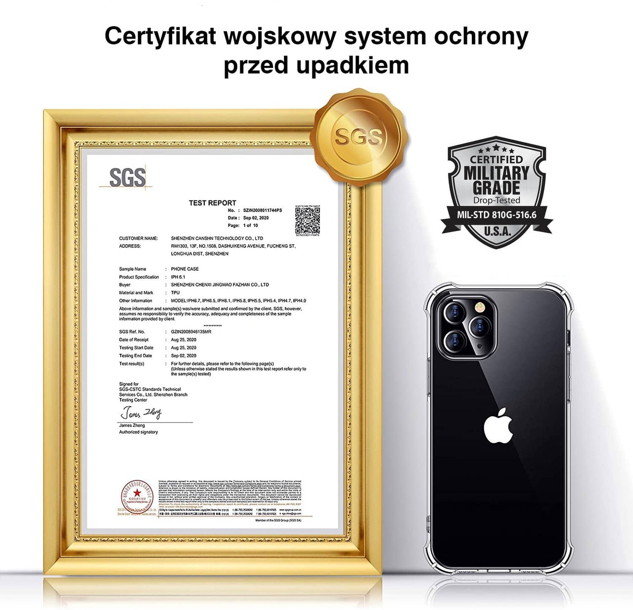 Etui bumper iPhone 12 Pro Max Premium VIP certyfikowany case wzmocnione rogi