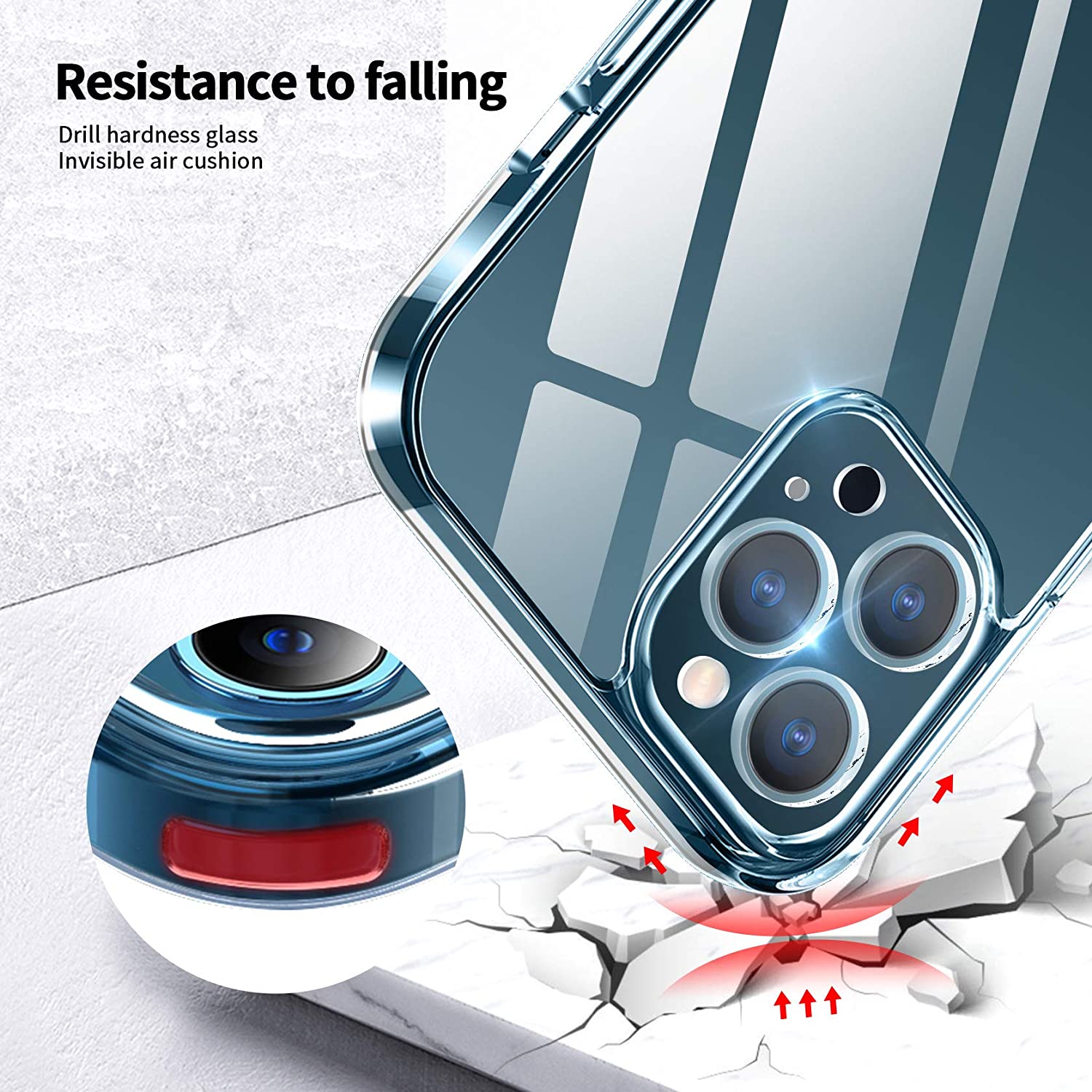 Etui do iPhone 14 Pro Max Unique Crystal Hybrid Case krystalicznie czyste hybrydowe, ochrona aparatu