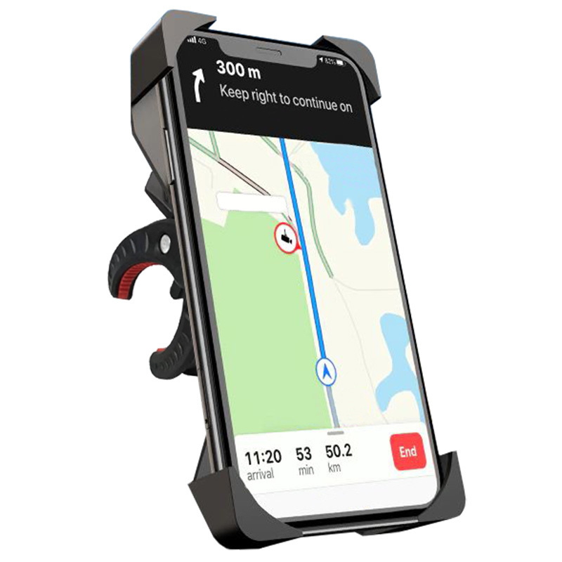 Uchwyt rowerowy do wszystkich telefonów, bardzo stabilny, mocowany do kierownicy, czarny