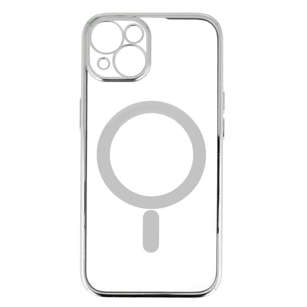 Etui do iPhone 13 Mini premium silver MagSafe z osłoną kamery, srebrne (OUTLET)
