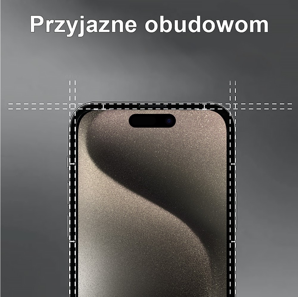 Szkło hartowane wzmacniane 9H na ekran do iPhone 15 Pro