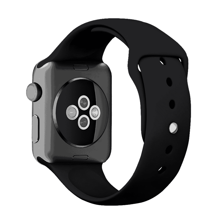 Sportowy pasek silikonowy do zegarka Apple Watch Ultra 1-2 / Series 4-10 / SE 44/45/46/49mm – kolor czarny