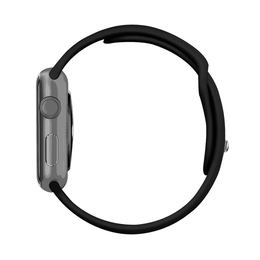 Sportowy pasek silikonowy do zegarka Apple Watch Ultra 1-2 / Series 4-10 / SE 44/45/46/49mm – kolor czarny